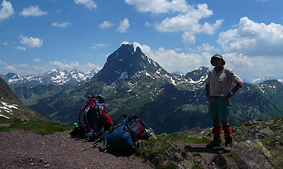 At Col d'Ayous with Pic du Midi d'Ossau in the background