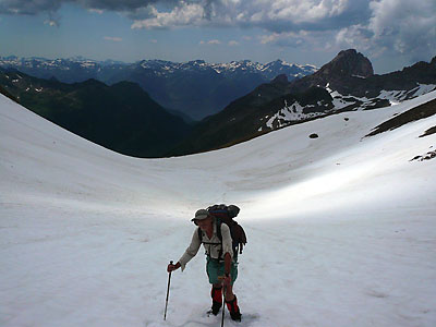 Snow climb to the Hourquette d'Arre