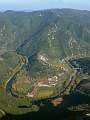  A loop in the river orb and the village of Vieussan viewed from the top of Naudech