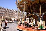  Carousel in la Place de la Comédie. My daughter and grand-daughter can be seen on the gallopers.