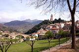  A general view of the village with the devil's bridge and with Le Caroux in the background