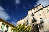  Houses in Roquebrun at the time of the Mimosa festival.